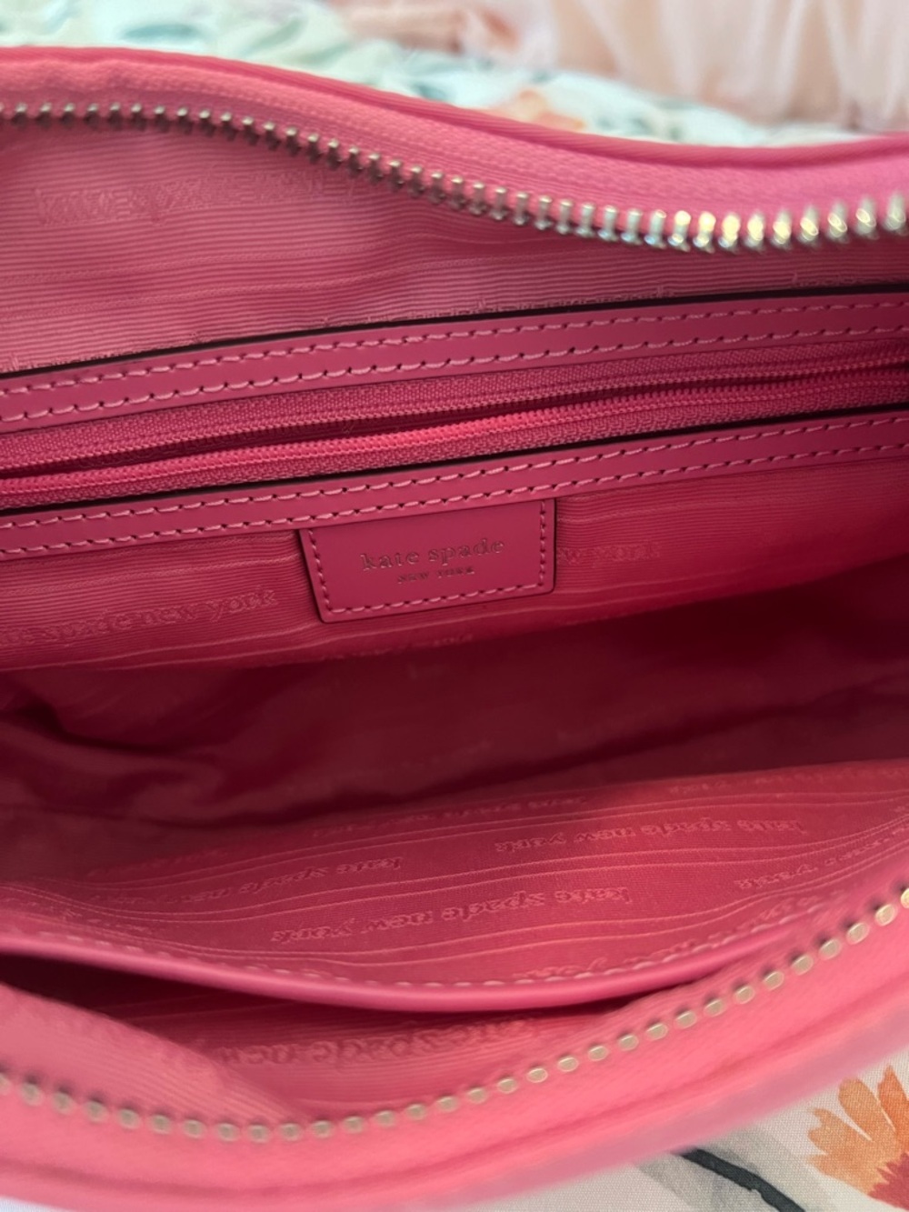 kate spade Pink Shoulder Bag Black Logo - Picture 8 of 12